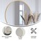 Flash Furniture 36" Round Gold Metal Framed Accent Wall Mirror HFKHD-6GD-CRE8-591315-GG - alternate 4